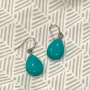 Seafood green/Tiffany blue year drop earrings
